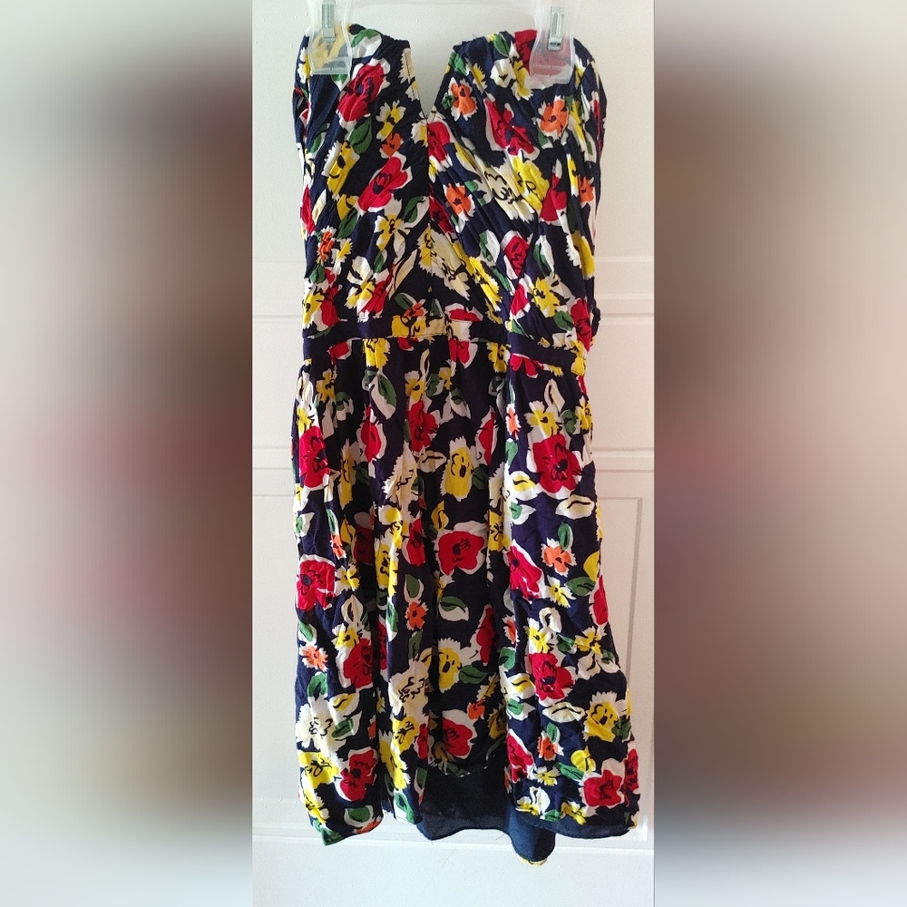 Womens dress small open back with flower print